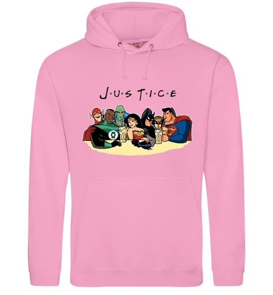 Мужская толстовка (худи) Justice DC Розовый фото