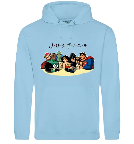 Женская толстовка (худи) Justice DC Голубой фото