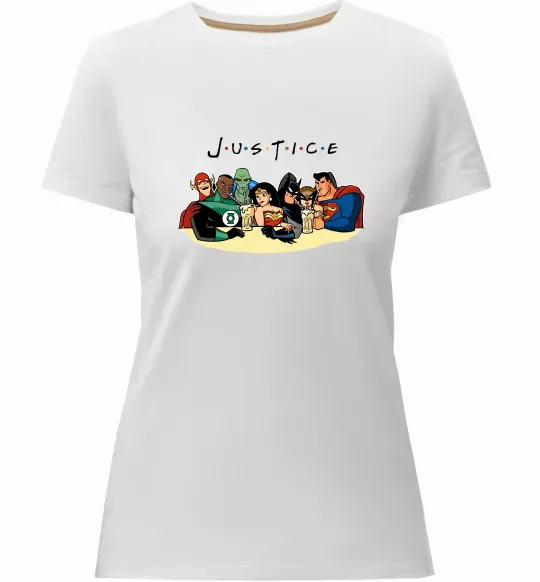 Жіноча преміум футболка Justice DC Білий фото