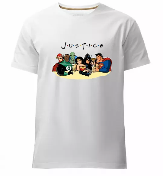 Чоловіча преміум футболка Justice DC Білий фото