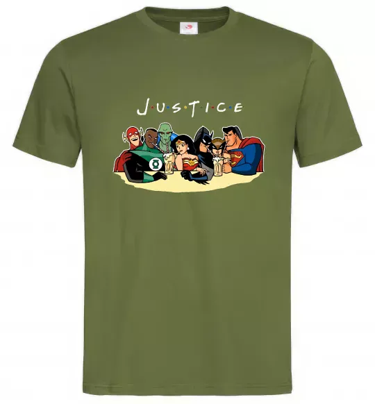 Мужская футболка Justice DC Оливковый фото