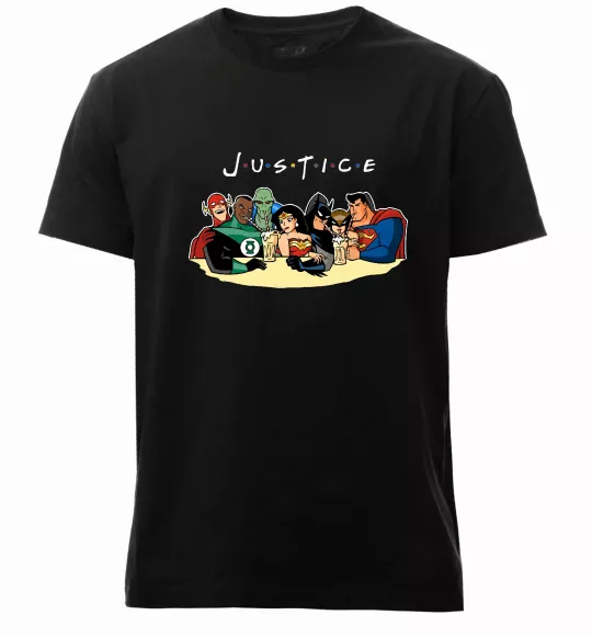 Чоловіча преміум футболка Justice DC Чорний фото