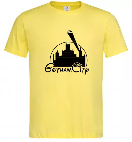 Мужская футболка Gotham city Лимонный фото