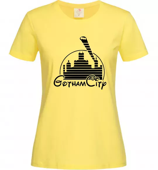 Женская футболка Gotham city Лимонный фото