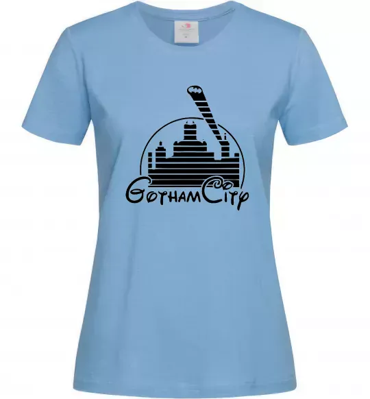 Женская футболка Gotham city Голубой фото
