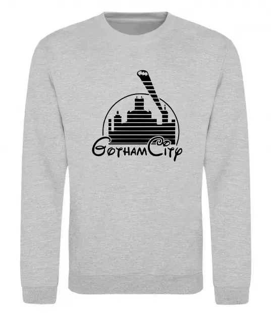 Світшот Gotham city Сірий меланж фото