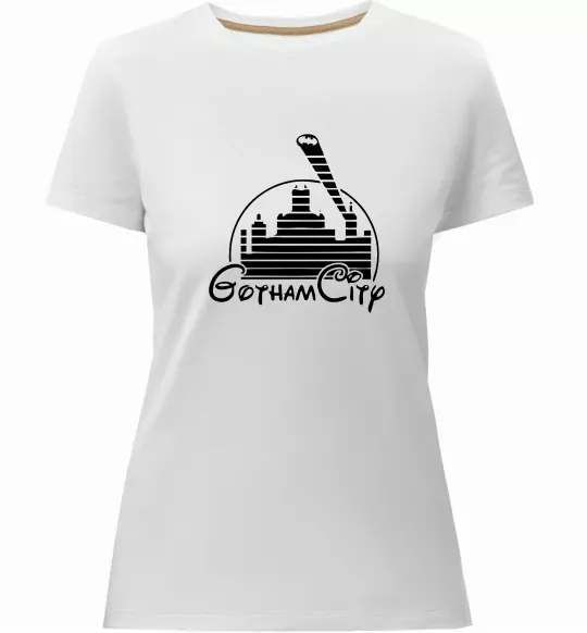 Женская премиум футболка Gotham city Белый фото