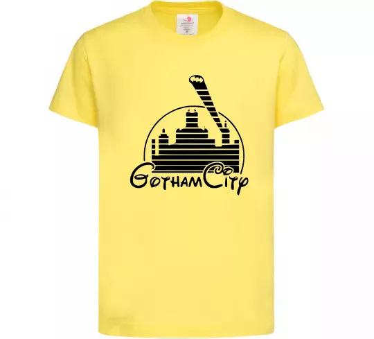 Дитяча футболка Gotham city Лимонний фото