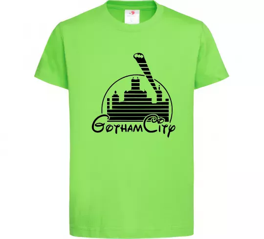 Дитяча футболка Gotham city Лаймовий фото
