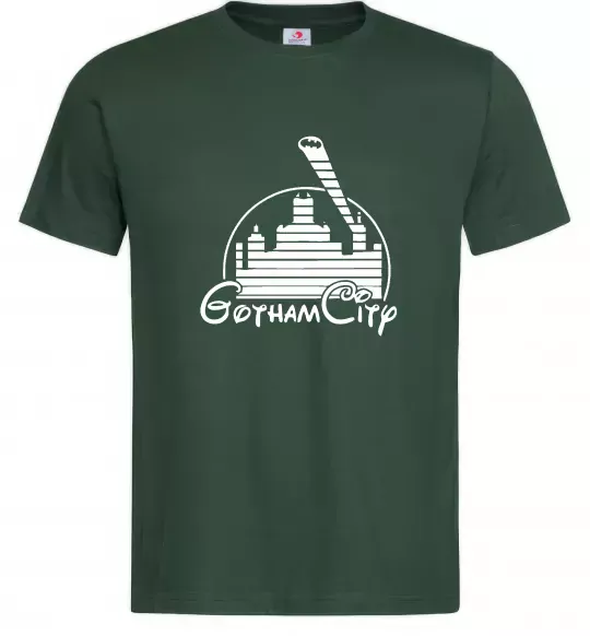 Мужская футболка Gotham city Темно-зеленый фото