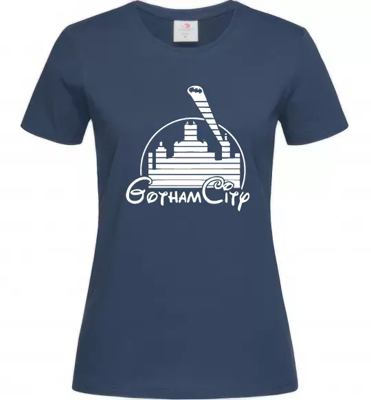 Женская футболка Gotham city Темно-синий фото