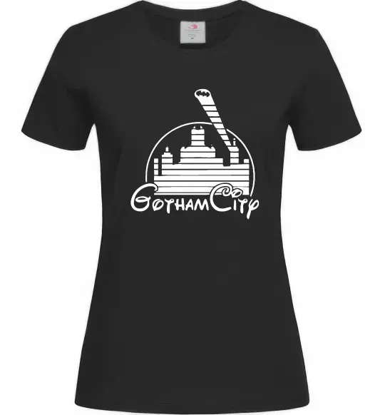 Женская футболка Gotham city Черный фото