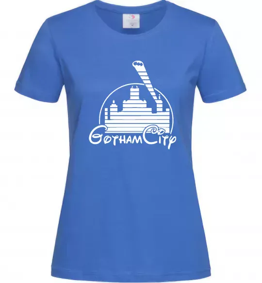 Женская футболка Gotham city Ярко-синий фото
