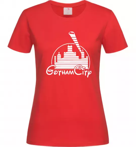 Женская футболка Gotham city Красный фото