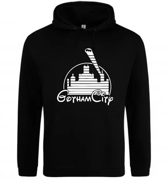 Чоловіча толстовка (худі) Gotham city Чорний фото