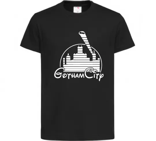 Дитяча футболка Gotham city Чорний фото