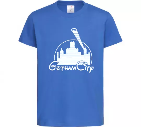 Дитяча футболка Gotham city Яскраво-синій фото