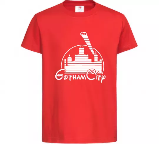 Дитяча футболка Gotham city Червоний фото