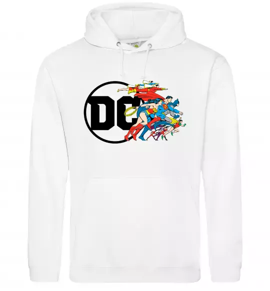 Чоловіча толстовка (худі) DC ліга справедливості Білий фото