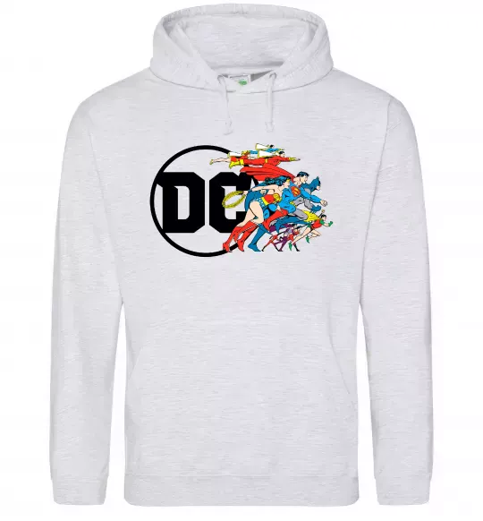 Чоловіча толстовка (худі) DC ліга справедливості Сірий меланж фото
