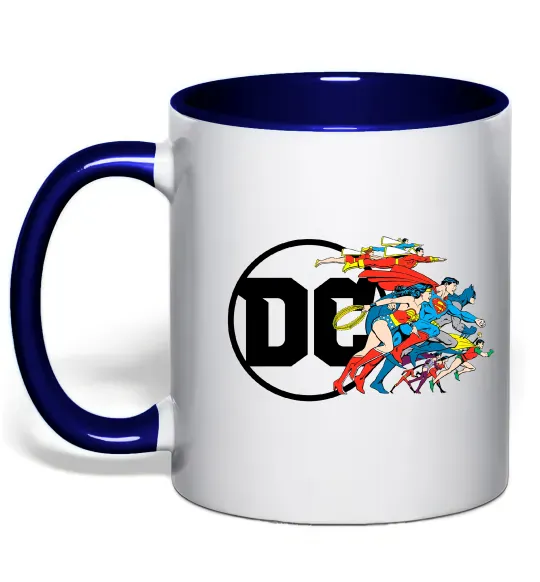 Чашка з кольоровою ручкою DC ліга справедливості Глибокий темно-синій фото