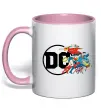 Чашка з кольоровою ручкою DC ліга справедливості Ніжно рожевий фото