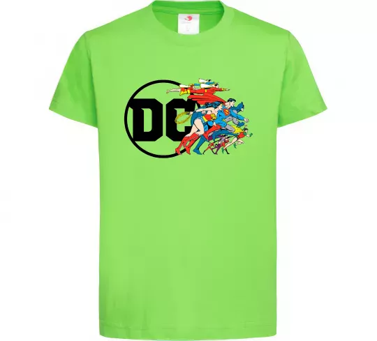 Дитяча футболка DC ліга справедливості Лаймовий фото