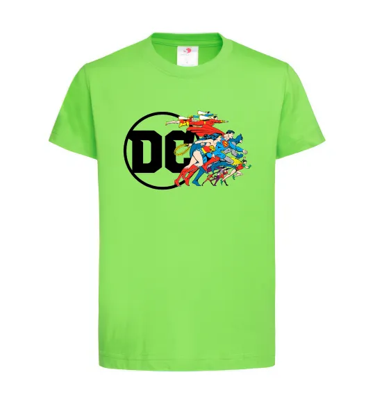 Дитяча футболка DC ліга справедливості Лаймовий фото
