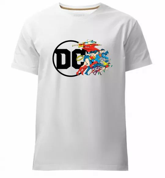 Чоловіча преміум футболка DC ліга справедливості Білий фото