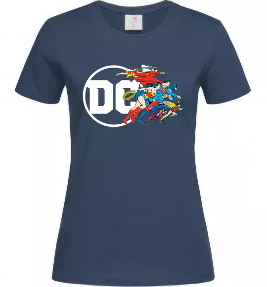 Жіноча футболка DC ліга справедливості Темно-синій фото