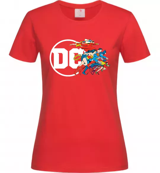 Жіноча футболка DC ліга справедливості Червоний фото