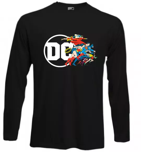 Лонгслів DC ліга справедливості Чорний фото