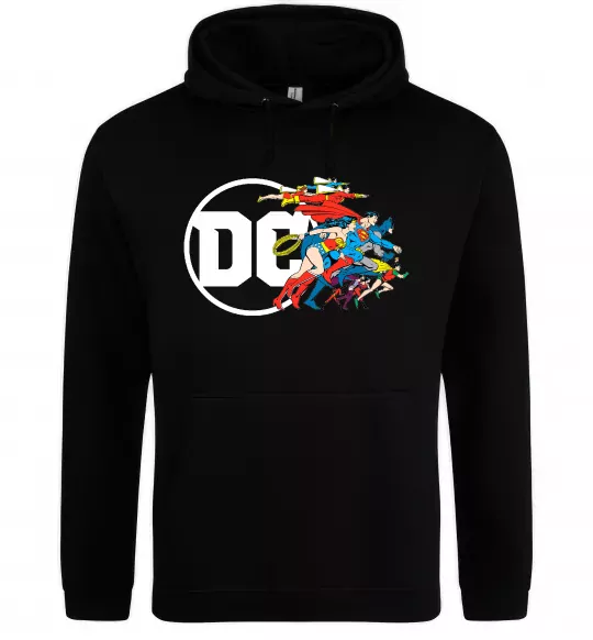 Женская толстовка (худи) DC ліга справедливості Черный фото