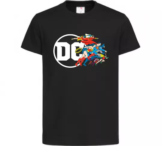Дитяча футболка DC ліга справедливості Чорний фото