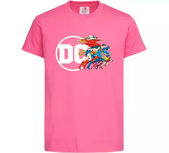 Дитяча футболка DC ліга справедливості Яскраво-рожевий фото