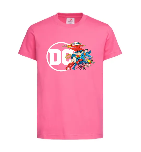 Дитяча футболка DC ліга справедливості Яскраво-рожевий фото