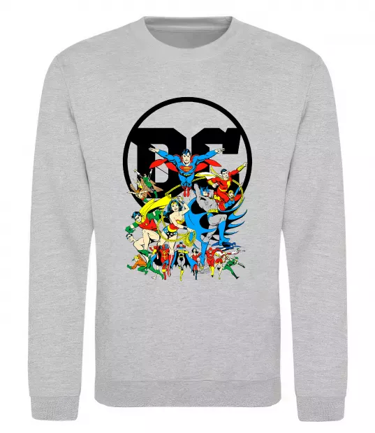 Свитшот DC Heroes Серый меланж фото
