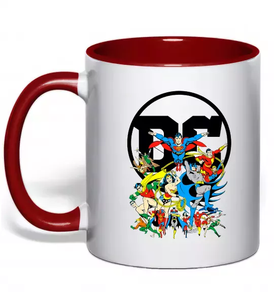 Чашка с цветной ручкой DC Heroes Красный фото