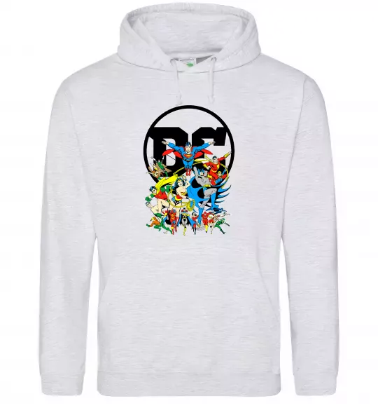 Мужская толстовка (худи) DC Heroes Серый меланж фото