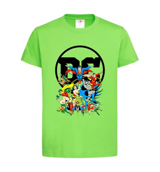 Дитяча футболка DC Heroes Лаймовий фото