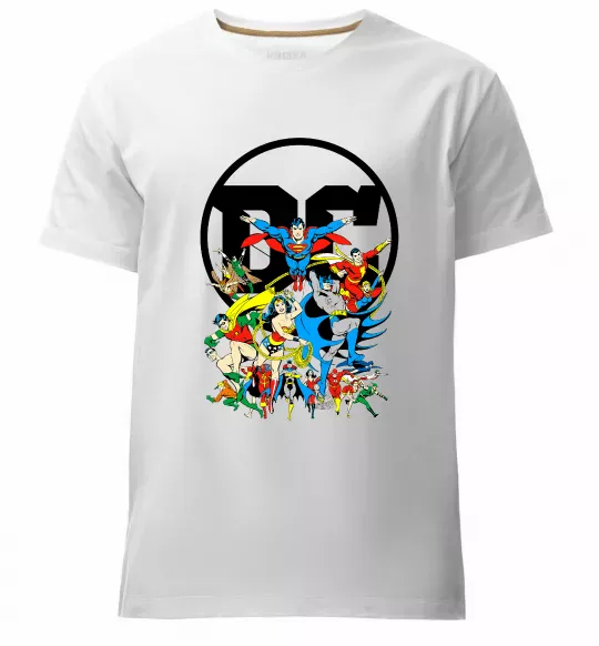 Мужская премиум футболка DC Heroes Белый фото