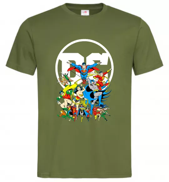 Чоловіча футболка DC Heroes Оливковий фото