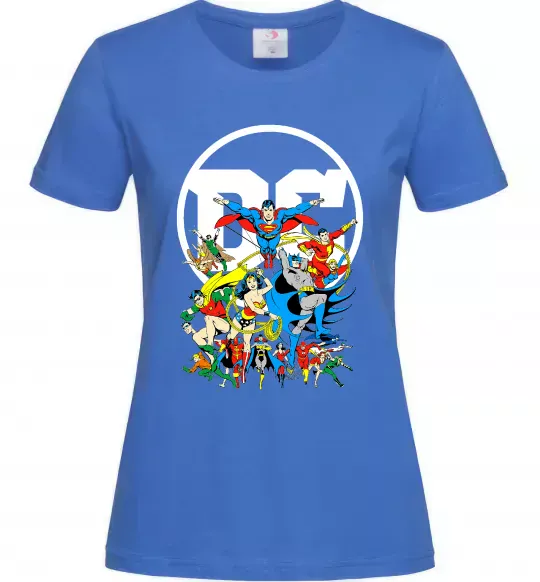 Жіноча футболка DC Heroes Яскраво-синій фото