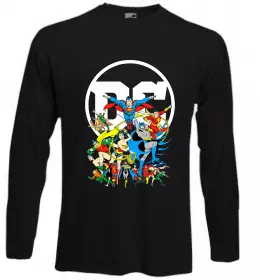 Лонгслив Зелений ліхтар лого біле Черный фото