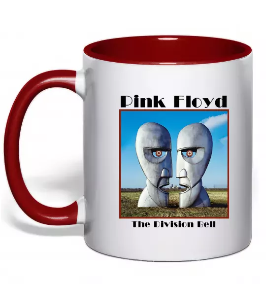 Чашка с цветной ручкой Pink Floyd The division bell Красный фото