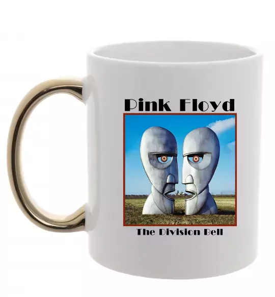 Чашка с цветной ручкой Pink Floyd The division bell Золото фото