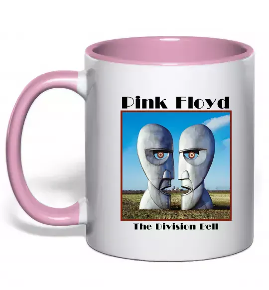 Чашка с цветной ручкой Pink Floyd The division bell Нежно розовый фото