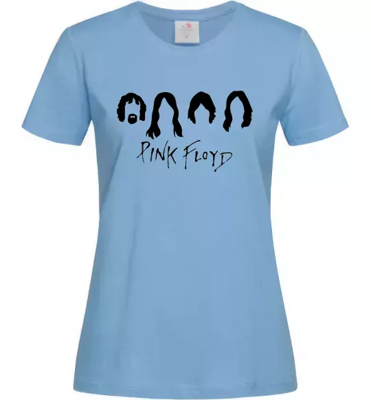 Женская футболка Pink Floyd Силуети Голубой фото