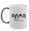 Чашка с цветной ручкой Pink Floyd Силуети Серебро фото