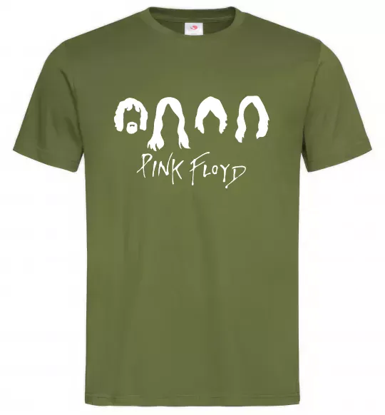 Мужская футболка Pink Floyd Силуети Оливковый фото